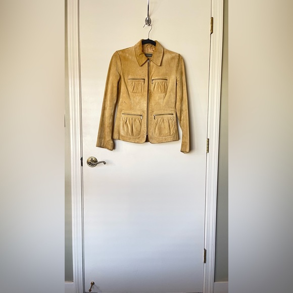 Banana Republic Jackets & Blazers - Y2K Tan Leather Banana Republic Jacket